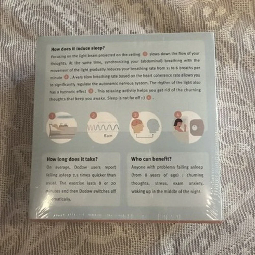 Dodow Sleep Aid Device Helps You Fall Asleep Faster/Great Insomnia Relief NEW